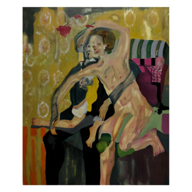 Malerei mit dem Titel "The great baby food…" von Sopo Simonishvili, Original-Kunstwerk, Öl