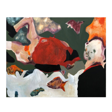 Malerei mit dem Titel "“ I Found Wild Fish…" von Sopo Simonishvili, Original-Kunstwerk, Acryl