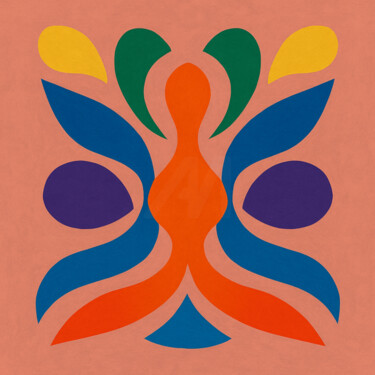 Arts numériques intitulée "Symétrie Éclatante" par Yahya Ahssaini, Œuvre d'art originale, Peinture numérique