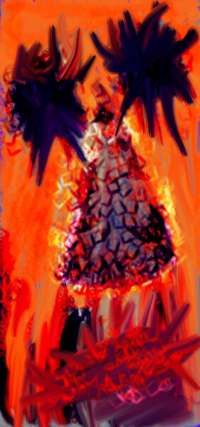 Arte digitale intitolato "∆Vulcano Face∆" da A'Zo Hazo, Opera d'arte originale, Lavoro digitale 2D