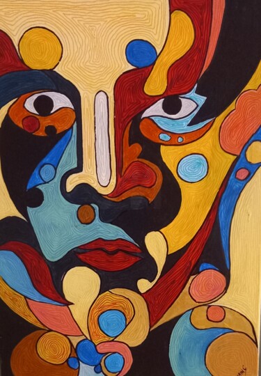 "Folie douce" başlıklı Tablo Romain Curto tarafından, Orijinal sanat, Akrilik Ahşap Sedye çerçevesi üzerine monte edilmiş