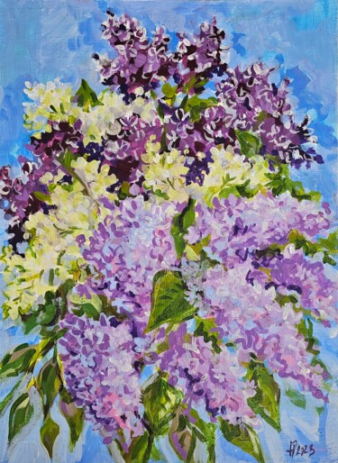 Peinture intitulée "Lilac" par Annie Dove, Œuvre d'art originale, Acrylique