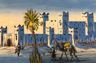 Malerei mit dem Titel "Les Portes de agadir" von Baidi Ayoub, Original-Kunstwerk, Acryl