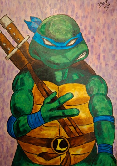 Schilderij getiteld "West Coast, représe…" door Ben, Origineel Kunstwerk, Acryl Gemonteerd op Frame voor houten brancard