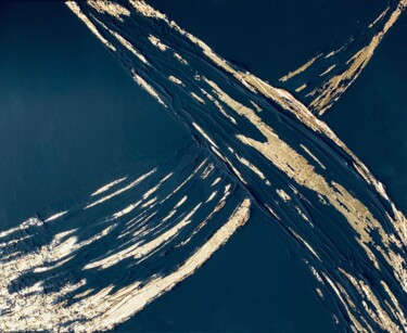 Malarstwo zatytułowany „Modern Textured Abs…” autorstwa Yuche, Oryginalna praca, Akryl Zamontowany na Drewniana rama noszy