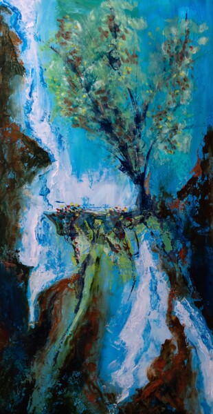 Peinture intitulée "Equilibriste" par Françoise Dugourd-Caput, Œuvre d'art originale, Huile Monté sur Châssis en bois