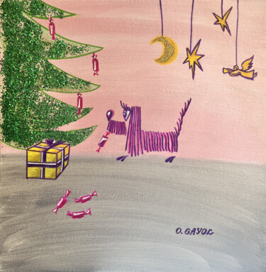 Картина под названием "Tutti Volant les Bo…" - Olga Gayol, Подлинное произведение искусства, Акрил Установлен на Деревянная…