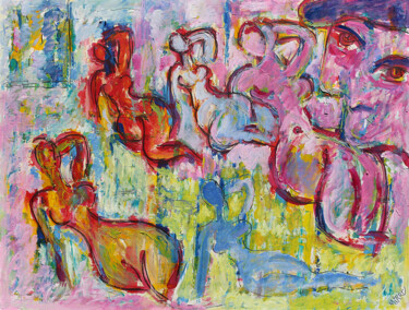 "Matisse et Picasso" başlıklı Tablo Jean Mirre tarafından, Orijinal sanat, Petrol