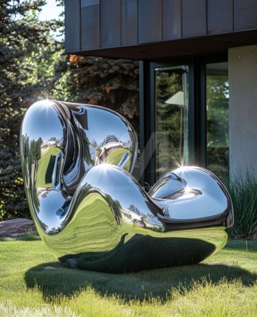 Sculpture intitulée "Hug Me#1" par Daniel Kei Wo, Œuvre d'art originale, Acier inoxydable