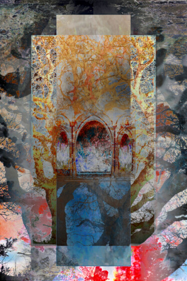 Fotografia zatytułowany „Icône Refuge 2” autorstwa Dominique Comolet, Oryginalna praca, Fotomontaż Zamontowany na Aluminium