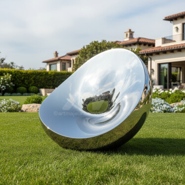 Γλυπτική με τίτλο "Hug Me#2" από Daniel Kei Wo, Αυθεντικά έργα τέχνης, Από ανοξείδωτο χάλυβα