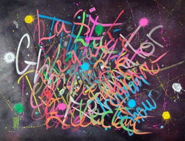 Painting titled "Movies 90" by Saolo, Original Artwork, Acrylic