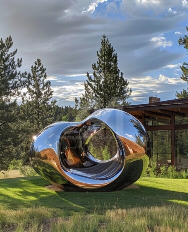 Γλυπτική με τίτλο "Hug Me#4" από Daniel Kei Wo, Αυθεντικά έργα τέχνης, Από ανοξείδωτο χάλυβα