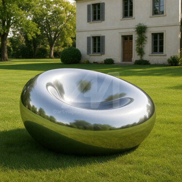 Sculpture intitulée "Hug Me#7" par Daniel Kei Wo, Œuvre d'art originale, Acier inoxydable