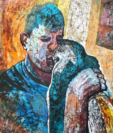 "L'adieu" başlıklı Tablo Olga Rocher tarafından, Orijinal sanat, Kumaş Ahşap Sedye çerçevesi üzerine monte edilmiş