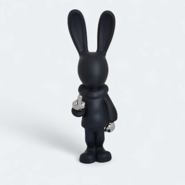 Sculpture intitulée "Yolo Black" par Sagrasse, Œuvre d'art originale, Résine