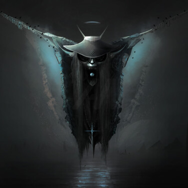 "WORTGEWANDT" başlıklı Dijital Sanat Frank Melech tarafından, Orijinal sanat, Foto Montaj Alüminyum üzerine monte edilmiş