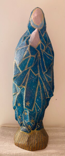 Γλυπτική με τίτλο "Étoile de Nuit" από Angélina Marie, Αυθεντικά έργα τέχνης, Χαρτόνι