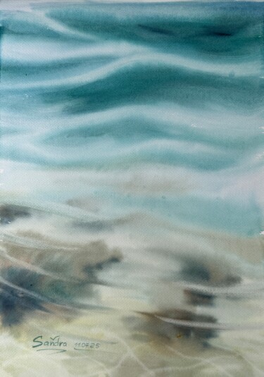 Ζωγραφική με τίτλο "Silence in Transpar…" από Oleksandra Padushyna, Αυθεντικά έργα τέχνης, Ακουαρέλα