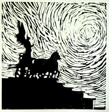 印花与版画 标题为“Vittoriano” 由Chiara Costantini, 原创艺术品, Linocuts