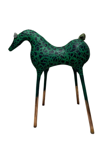 Sculpture titled "Sus verde" by Paola Moscatelli, Original Artwork, Cement