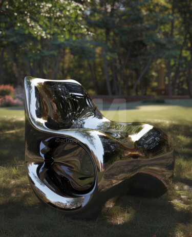 Rzeźba zatytułowany „Model1 Couch” autorstwa Daniel Kei Wo, Oryginalna praca, Stal nierdzewna