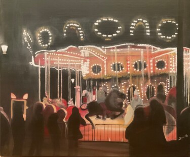 Peinture intitulée "Le manège" par Gilbert Duchamp, Œuvre d'art originale, Acrylique Monté sur Châssis en bois