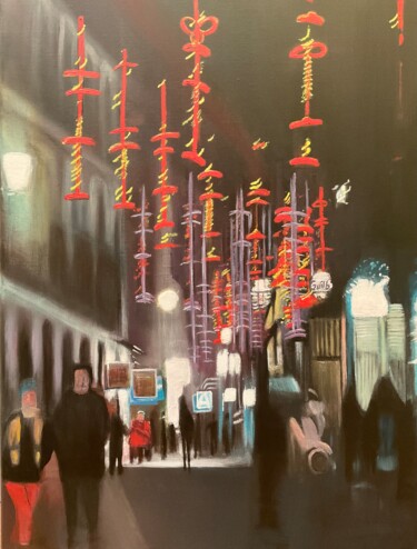 Peinture intitulée "Madrid christmas Ti…" par Gilbert Duchamp, Œuvre d'art originale, Acrylique Monté sur Châssis en bois