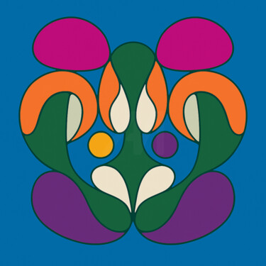 Arts numériques intitulée "Symmetry of Emotions" par Yahya Ahssaini, Œuvre d'art originale, Peinture numérique