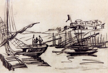 图画 标题为“Bulgaria, 1961 pape…” 由Vajiha Samadova, 原创艺术品, 木炭