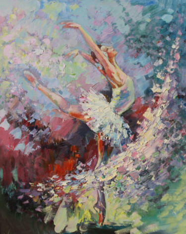 Pintura intitulada "Весенний танец" por Oksana Potemkina, Obras de arte originais, Óleo