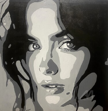 Ζωγραφική με τίτλο "l allure du silence" από Didou, Αυθεντικά έργα τέχνης, Ακρυλικό Τοποθετήθηκε στο Ξύλινο φορείο σκελετό