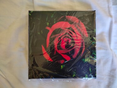 Photography titled "Une rose sombre" by Bastien Chatainier, Original Artwork, Manipulated Photography Mounted on Wood Stretc…