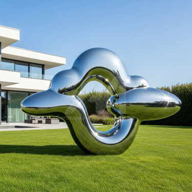 Sculpture intitulée "the Cloud Sofa#4" par Daniel Kei Wo, Œuvre d'art originale, Acier inoxydable