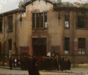 Digital Arts titled "The Demonstration" by Russell Newell, Original Artwork, 2D Digital Work