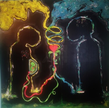 Peinture intitulée "Symbiose de couleurs" par Tanya Laberge (Gi Tan), Œuvre d'art originale, Acrylique Monté sur Châssis en…