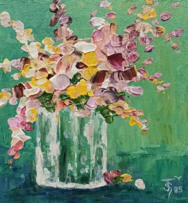 Peinture intitulée "Bouquet 2" par Jean-Claude Sylvain, Œuvre d'art originale, Acrylique