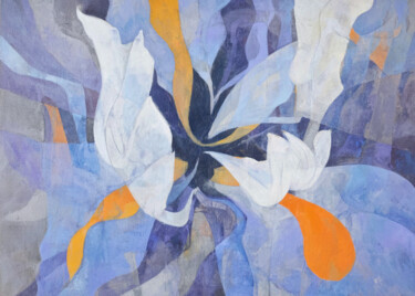 "Ligth blue iris flo…" başlıklı Dijital Sanat Nataliya Gubina tarafından, Orijinal sanat, Akrilik
