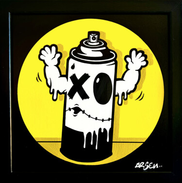 Painting titled "Hauts les mains" by Arsen, Original Artwork, Acrylic Mounted on Wood Stretcher frame
