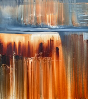 Painting titled "“ Gravity.  “" by Katsiaryna Sumarava, Original Artwork, Oil