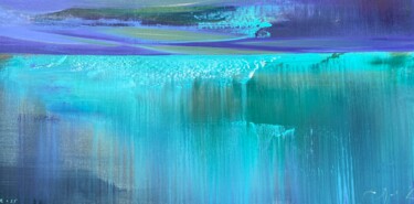 Painting titled "“. Subjective lands…" by Katsiaryna Sumarava, Original Artwork, Oil Mounted on Wood Stretcher frame