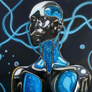 Pintura titulada "Inner Flow" por Anastasia Pototskaya, Obra de arte original, Oleo