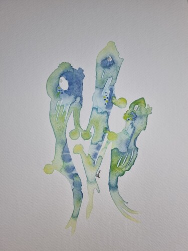 "Pensées sous-marine…" başlıklı Tablo Floriane Terrasse tarafından, Orijinal sanat, Suluboya