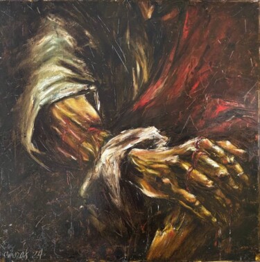 "Prayer of Suffering" başlıklı Tablo Grozof tarafından, Orijinal sanat, Petrol Ahşap Sedye çerçevesi üzerine monte edilmiş