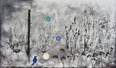 Peinture intitulée "...mentre cerchiamo…" par Milena Nicosia, Œuvre d'art originale, Pigments Monté sur Panneau de bois