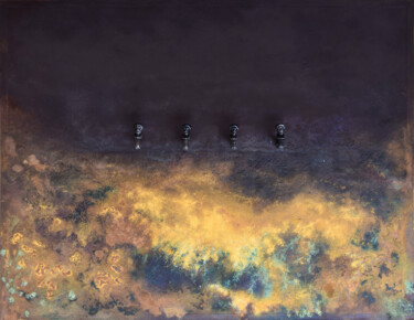 绘画 标题为“I custodi dell'Oikos” 由Milena Nicosia, 原创艺术品, 颜料 安装在木板上