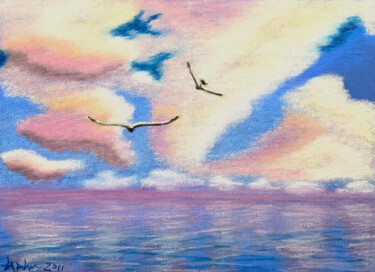 Malerei mit dem Titel "FREEDOM TO BE YOURS…" von Rina Ray, Original-Kunstwerk, Pastell