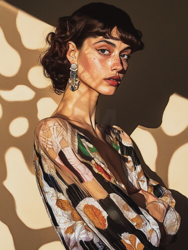 Digital  woman portrait