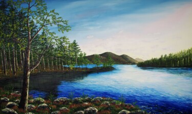 "Dawn Light" başlıklı Tablo Hazel Thomson tarafından, Orijinal sanat, Petrol Ahşap Sedye çerçevesi üzerine monte edilmiş