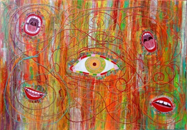 "Miragem Astral" başlıklı Tablo Manuel Galveias tarafından, Orijinal sanat, Akrilik Ahşap Sedye çerçevesi üzerine monte edil…